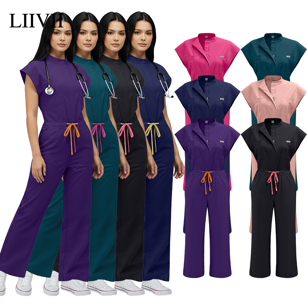 Medical Lab Coat - Dentist Clinical Overalls Surgical Uniforms Woman