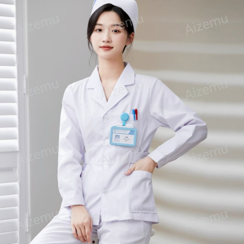 New White Long Sleeve Nurse Un - đánh giá và giá Medical Lab Coat