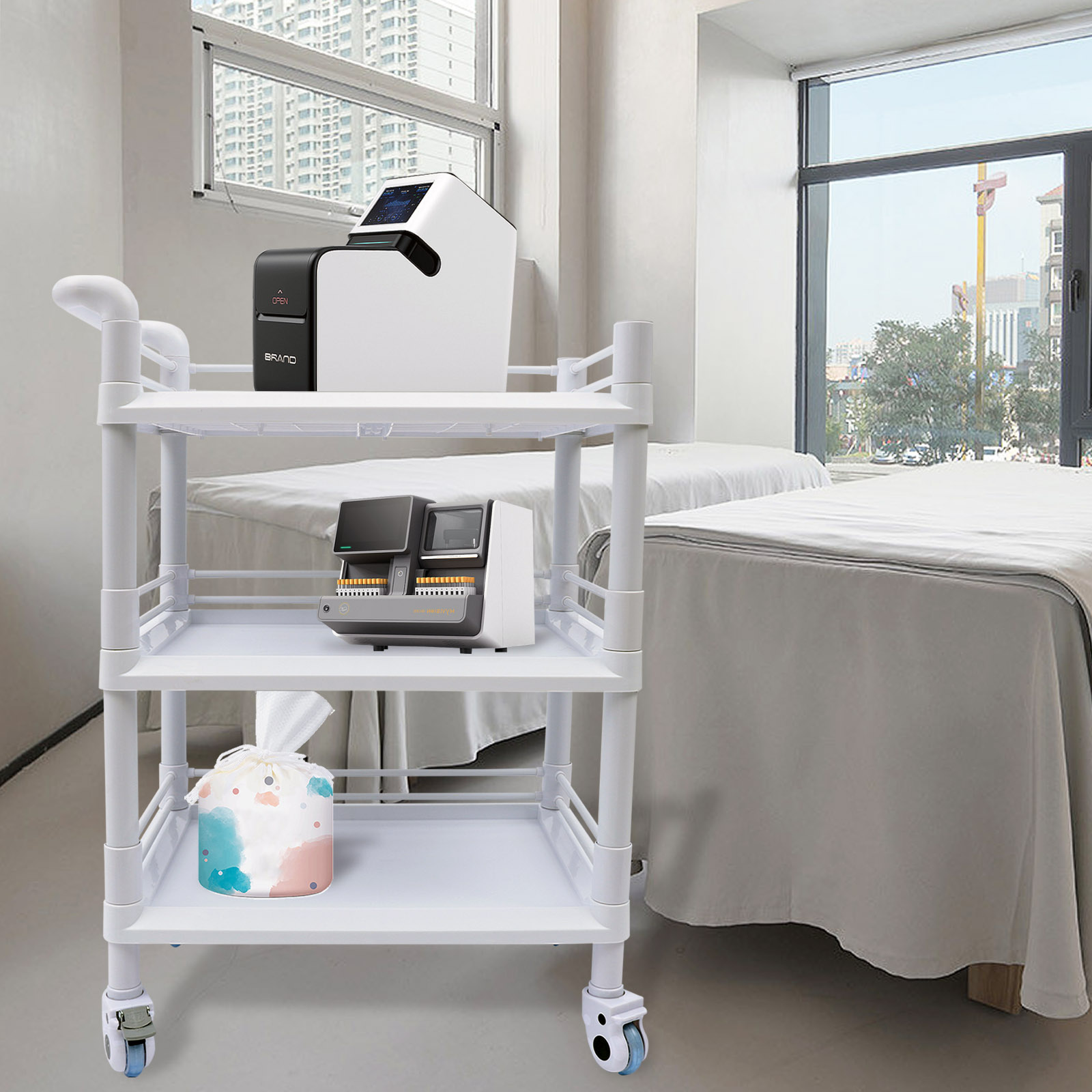 3 Tier Rolling Cart Medical Ca - đánh giá và giá Medical Lab Officer